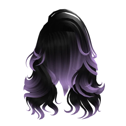 Black Purple Ombre Big Curly Long Mermaid Hair