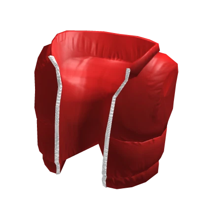 Red Cropped Puffer Vest