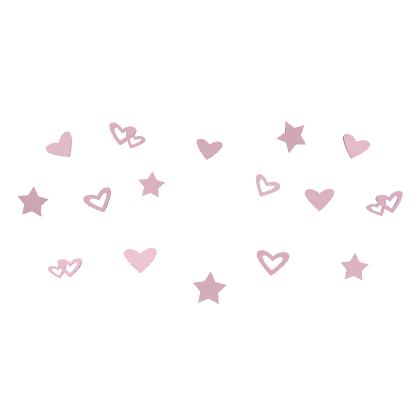 Light Pink Heart and Star Aura Confetti