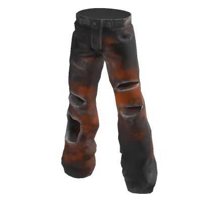 adidas Glamourous Orange and Black Ripped Jeans