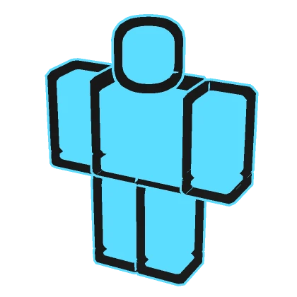 (1.0) Cyan Blue Double Outline Full Avatar Aura