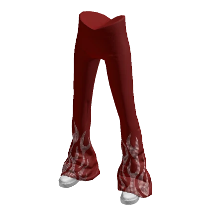 Highwaist Flare Legging Yoga pants with gems Red