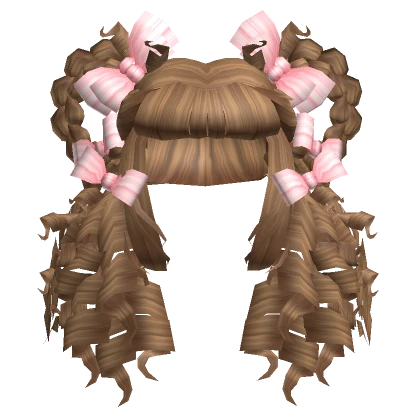 Dolly's Lusheous Braided Curls (Brunette & Pink)