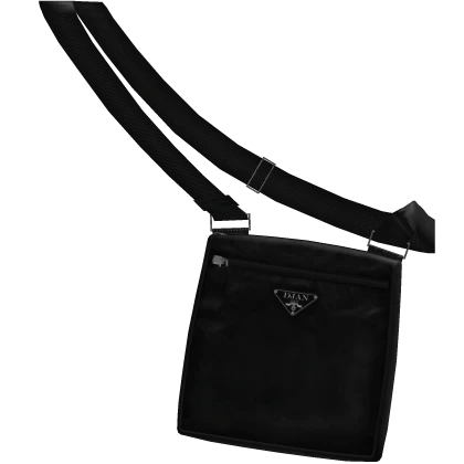 Black Djan Nylon Crossbody Bag