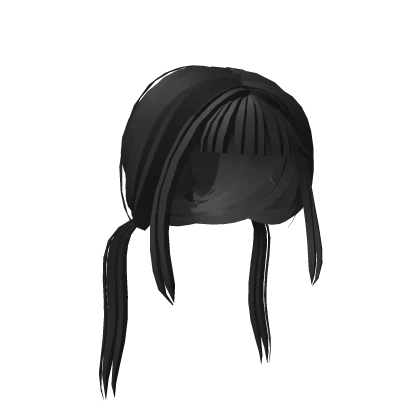♡ black low hime style pigtails