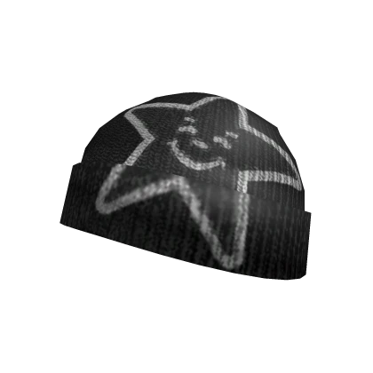 y2k black star beanie