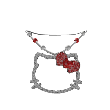 Y2K Kitty Necklace in Red / 3.0