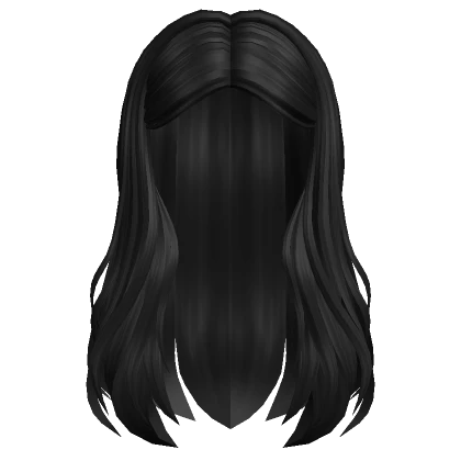 Tucked Long Flowy Hair (Black)