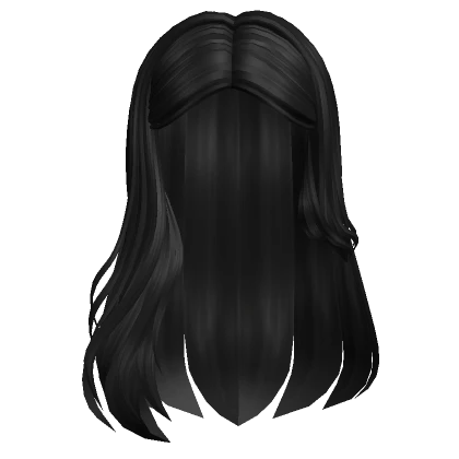 Tucked Long Flowy Hair (Black)