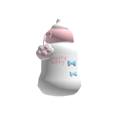 ♡ pink baby bottle w paw