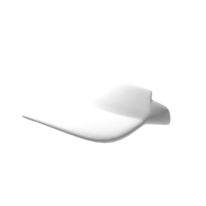 White Large Plain Visor