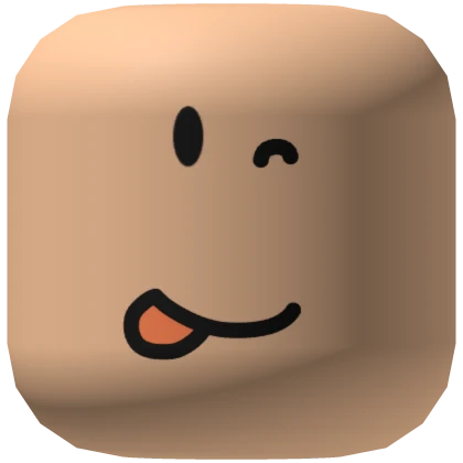 Cute Silly Wink Face Mask Peach