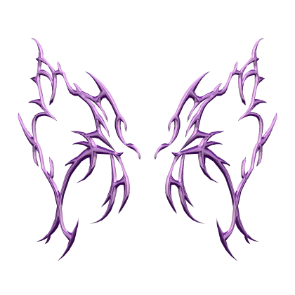 Metallic Y2K Angel Wings - Purple