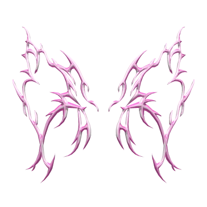 Metallic Y2K Angel Wings - Pink