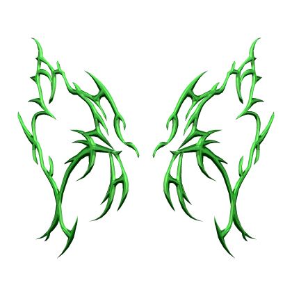 Metallic Y2K Angel Wings - Green