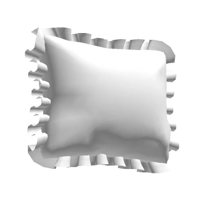 White Ruffle Pillow