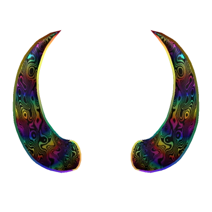 Rainbow Damascus Horns