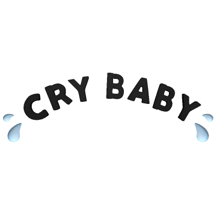 ♡ cutesy black baby cry aura text ♡