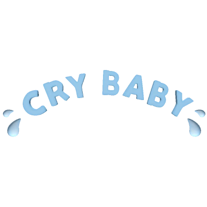 ♡ cutesy blue baby cry aura text♡