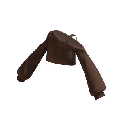 Brown Cozy Off-Shoulder