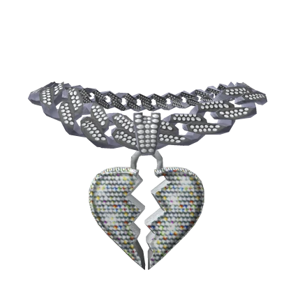 Iced Broken Heart Chain - Boy