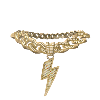 Iced Golden Lightning Chain - Boy