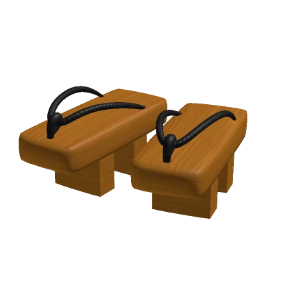 Geta Sandals - Black Straps