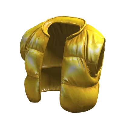 Yellow Cropped Puffer Jacket