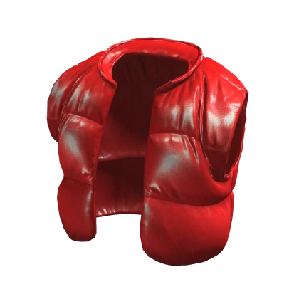 Red Cropped Puffer Jacket