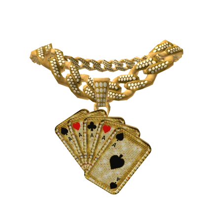 Iced Golden Cards Chain - Block