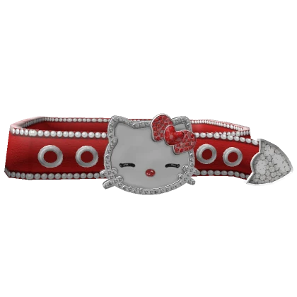 Y2K Kitty Belt in Red / 3.0