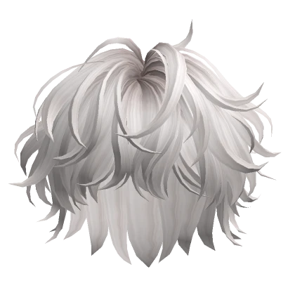 Silver Messy Wavy Hair