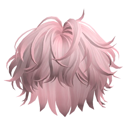 Pink Messy Wavy Hair