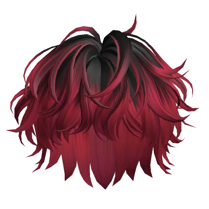 Black&Red Messy Wavy Hair