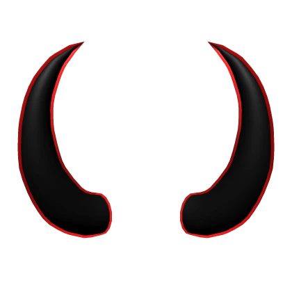 Neon Red Black Horns