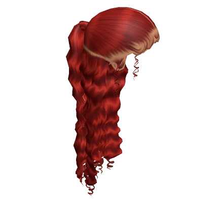 𝓖 Red Half Up Half Down Slicked Back Ponytail