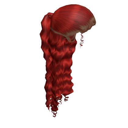 𝓖 Red Half Up Half Down Slicked Back Ponytail