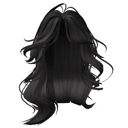 black wispy goddess layered waves