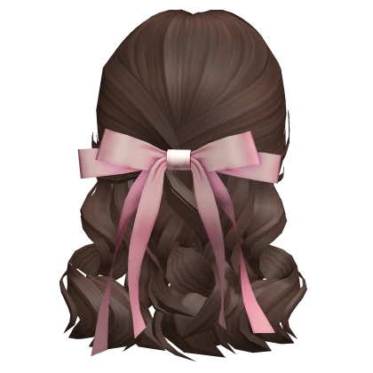 Curly Bow-tied Hair in Brown