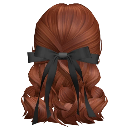 Curly Bow-tied Hair in Ginger