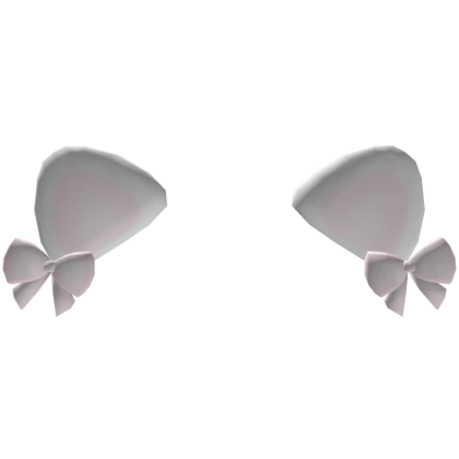  ꒰┊white n pink kitty ears