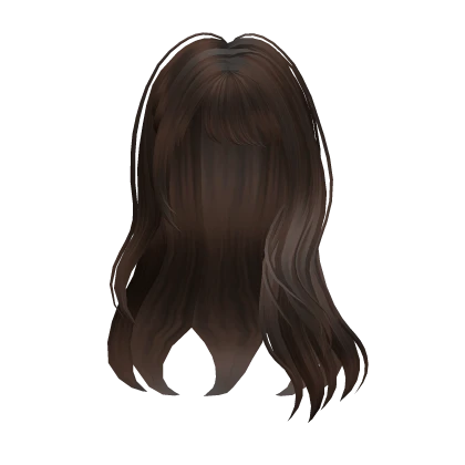 Long Lush Celebrity Hair Side-Part in Dark Brown