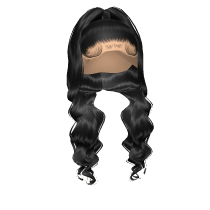 𝓖 Black Wavy High Ponytail