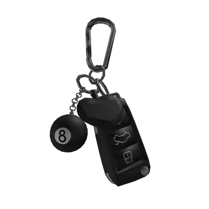 Car Keys Keychain Black