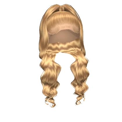 𝓖 Blonde Wavy High Ponytail