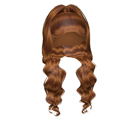 𝓖 Caramel Wavy High Ponytail