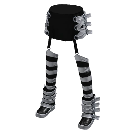 Goth Bottoms Striped Blanc