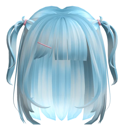 ♡ Kawaii cyan short mini twintails