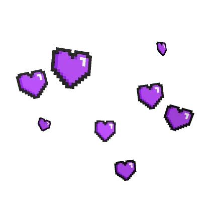 Purple Retro 8-Bit Pixel Hearts Aura