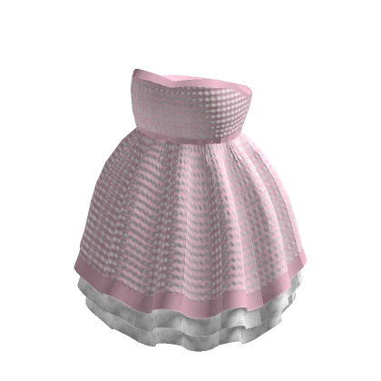 Cute Gingham Doll Dress in Pink